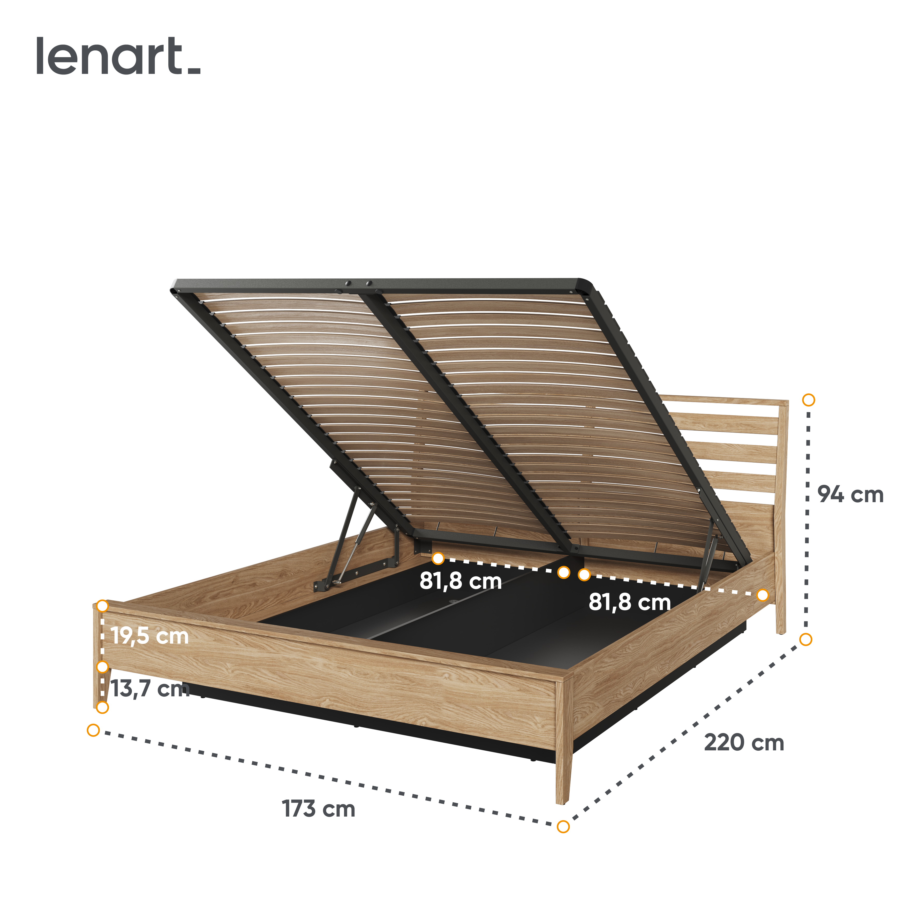 Bett Cozy 02 160 Abmessungen